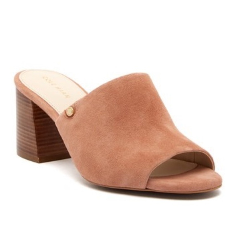 Suede Open Toe Mule